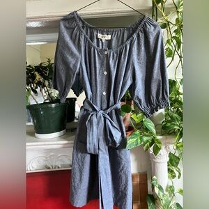 Neranese Elegant Blue Mini Dress